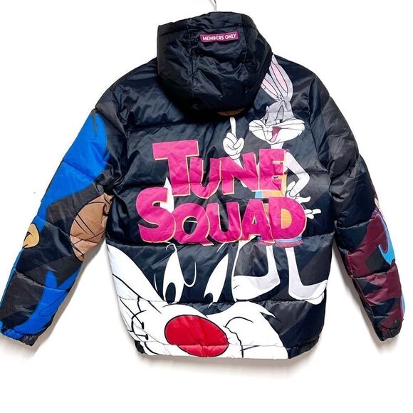 Members Only Space Jam Tune Squad Looney Tunes Puffer Jacket Boys 14-16 - Picture 2 of 9